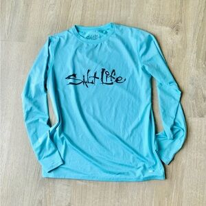 Salt Life Aqua LS Swim Rashguard Boys Large
